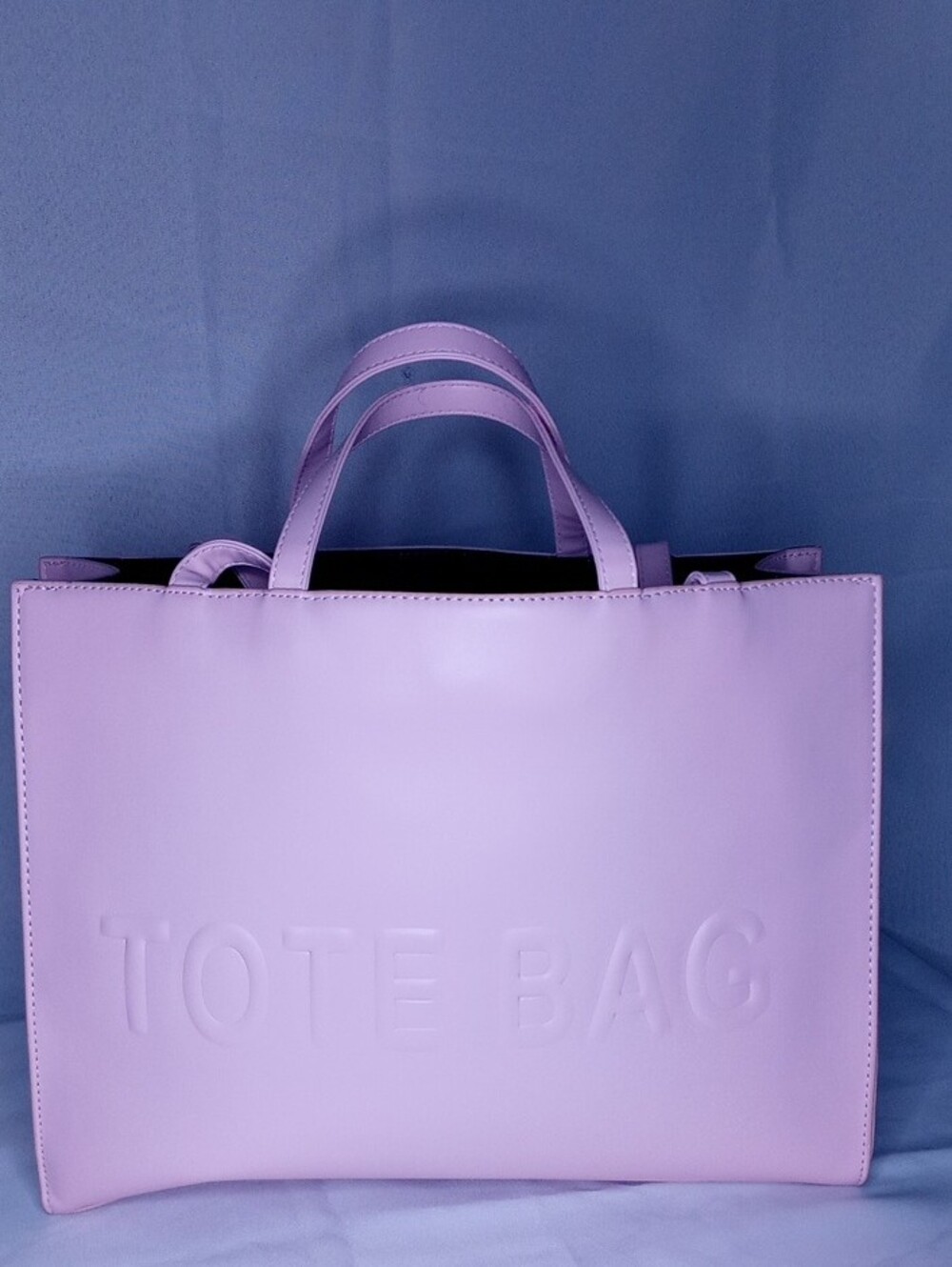 SHEIN Pink Embossed Tote Bag